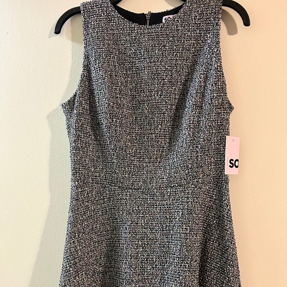 So Good for Life Sleeveless A-Line Flounce Dress in Black Multi, Size M - Picture 1 of 5